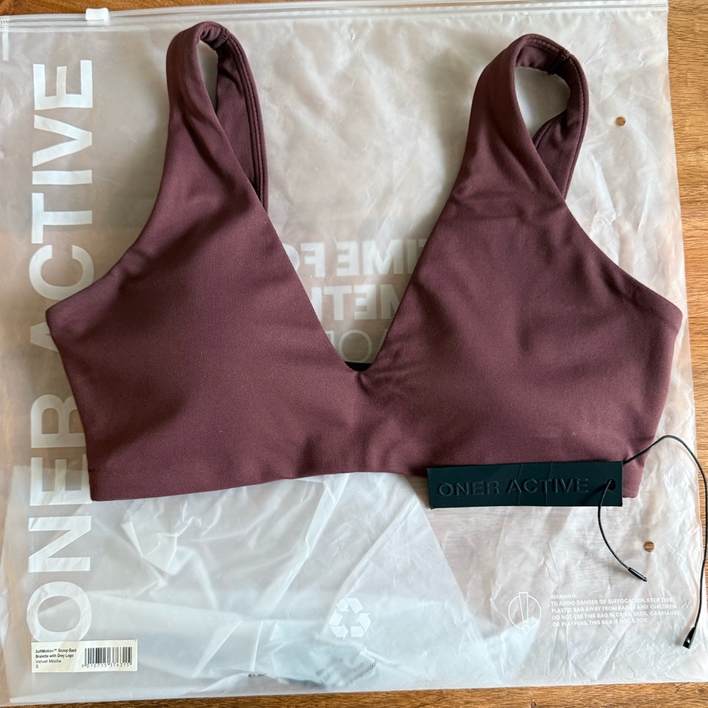 Oner Active Soft Motion Scoop Back Bralette Velvet Mocha